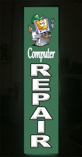 Computer Repair LED Light Up Sign Box VERY Bright laptops desktops