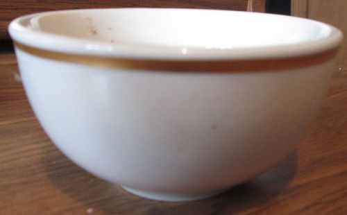 VINTAGE SOUP CUPS WHITE GOLD RIM 6 ++ CHINA BOUILLON &#034;CU302&#034;