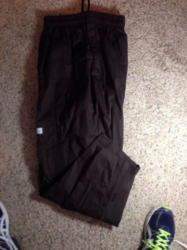 Chef Works - Chocolate Brown Elastic Waist Utility Pants (M) Ked