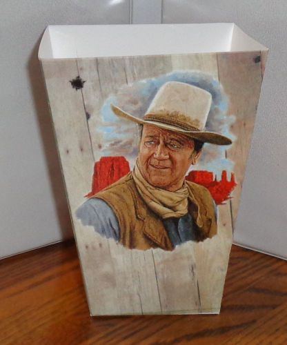 JOHN WAYNE POPCORN BOX # 1. EL DORADO, RIO BRAVO, McLINTOCK, CHISUM. FREE SHIP.