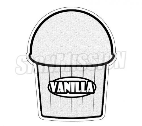 VANILLA FLAVOR Italian Ice Decal shaved ice cart trailer stand sticker equipment