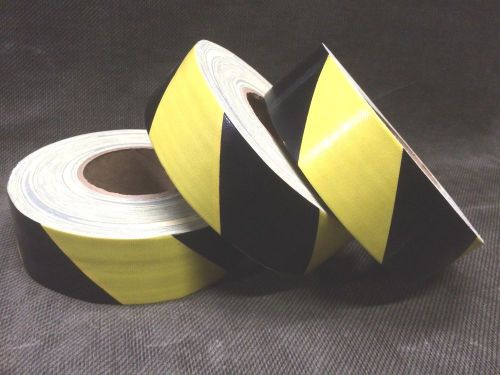 3 vinyl floor boundary safety caution hazard warning tape black/yellow stripe for sale