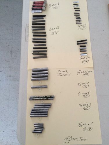 LOT OF (55) TANTUNG &#034;G&#034; LATHE TOOL BIT BLANKS - ROUND &amp; TRIANGLE