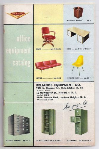 1961 Reliance Office Equipment Catalog Cole Steel Tanker Desks Chairs Cabinets