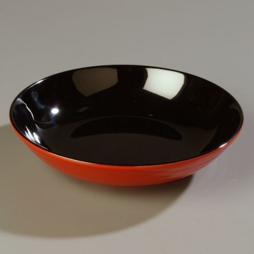 * NEW Case Of (4) Black/Terra Cotta Carlisle Mosaic Pasta Bowl - 8910406