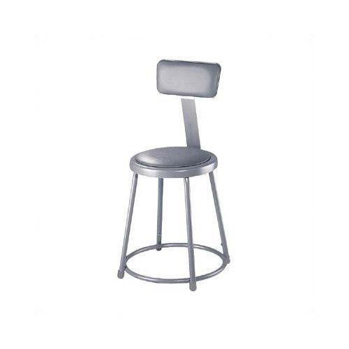 National Public Seating Stool with Adjustable Backrest 18&#034;