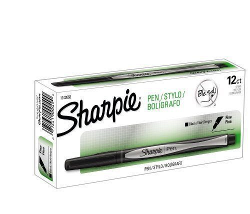Sharpie Pen Fine Point Pen, 12 Black Pens (1742663)