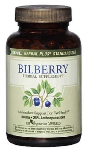 New GNC Bilberry Vegetarian, 100 capsules