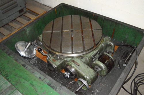 24&#034; PRATT &amp; WHITNEY &#034;24&#034; T-SLOTTED POWER ROTARY TABLE - #27312