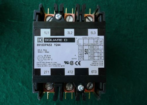 SQUARE D 8910DPA53V02Y244 : CONTACTOR 600VAC 50AMP DPA