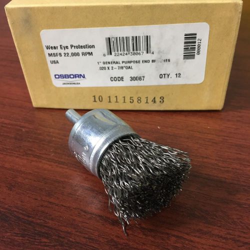 Qty. 12 NEW Osborn .020 Wire End Brush 1&#034; Gen Purpose 30067