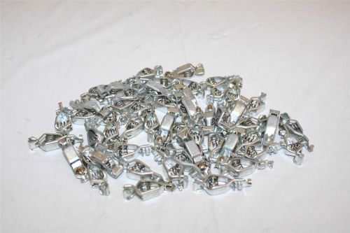 Mueller lot of 50 #45 alligator pee-wee testing clip steel 5-amp made in usa for sale