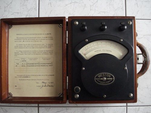 VINTAGE WESTON AC DC VOLTMETER MODEL 341