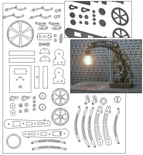 STL format file CNC 3D file for steam punk lamp components