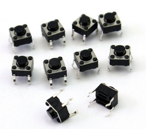 100 pcs/pack Tactile Push Button Switch Tact 6X6X5mm 4-pin DIP USFM FM1