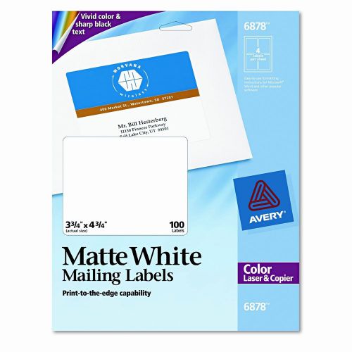 Avery consumer products shipping labels for color laser and copier, 100/pack for sale