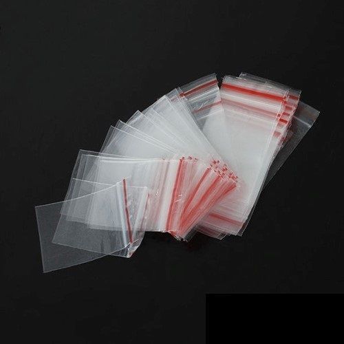 100PCS 5x7 cm Jewelry Ziplock Zipped Lock Reclosable Plastic Poly Clear Bags