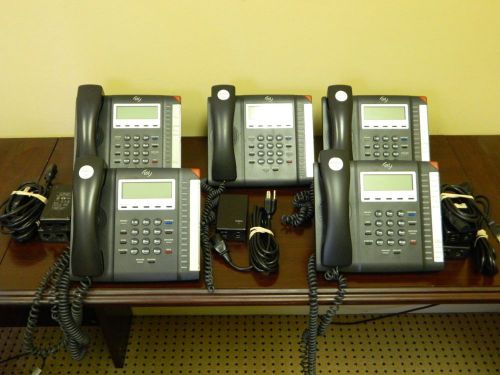 Lot of 5 esi 40 sbp 10/100 ip office digital multi-line telephone phone system for sale