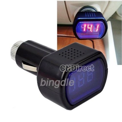 Mini car lcd tg battery voltage meter monitor 12v black red digital screen ho hd for sale