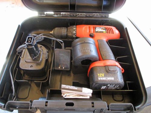 Black &amp; Decker Firestorm 12V 3/8&#034; Cordless Drill-driver model FS632 w/case