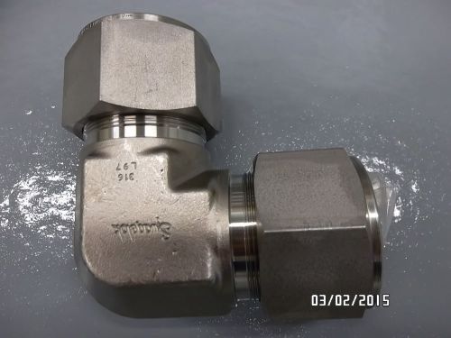 Ss swagelok tube fitting, union elbow, 1 1/4 in. tube od  part # ss-2000-9 for sale