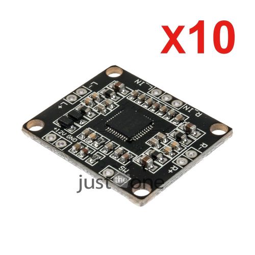 10pcs pam8610 2*15w dual channel stereo class d digital amplifier board 12v mini for sale