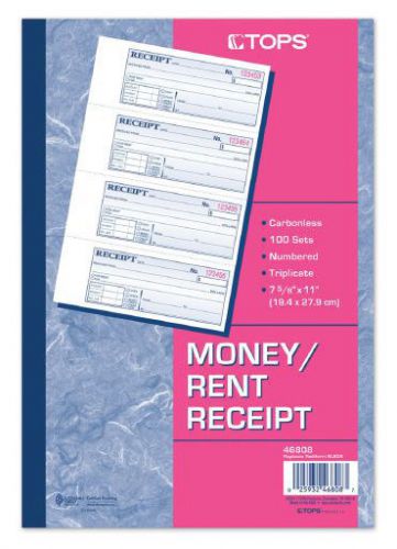 Tops 3 Part Carbonless Money Receipt Book Set of 10