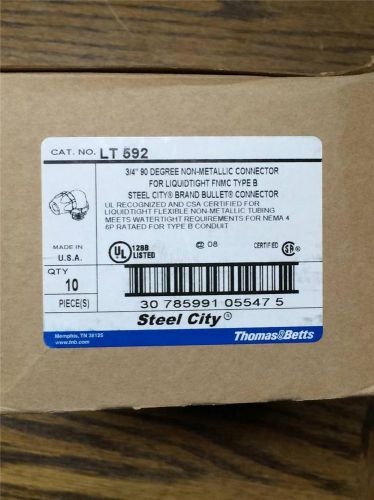 THOMAS &amp; BETTS  LT 592 3/4 in. 90 DEGREE GRAY LIQUIDTIGHT FITTING BOX OF 10