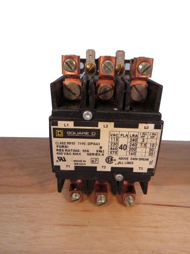 Square D Definite Purpose Contactor DPA43V09