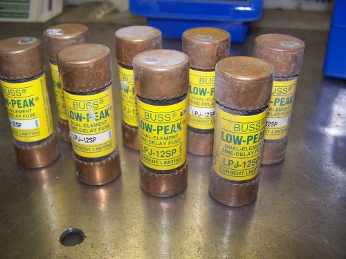 (8) NEW BUSSMANN LPJ-12SP FUSES 600 VAC 12 AMP LOT OF 8