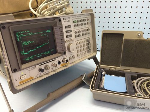 8593E HP AGILENT SPECTRUM ANALYZER 9KHZ-22GHZ OPTION 004 009 015 027 043 053 140