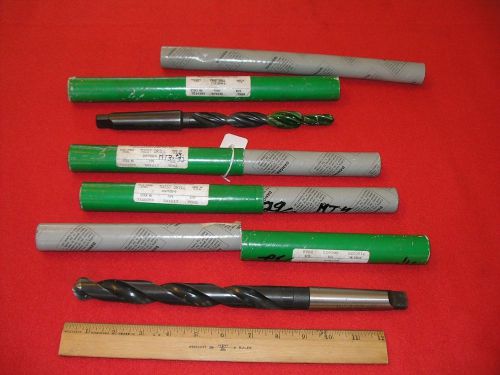 3 No. 3 Morse Taper Shank Precision Twist Drill 29/32 Rounded Tip Drill Bits