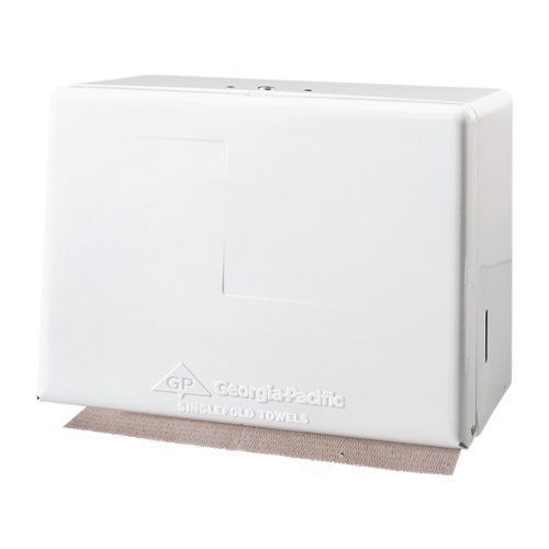 Georgia-Pacific 567-01 White Steel Singlefold Towel Dispenser  11.625&#034; Width x 8