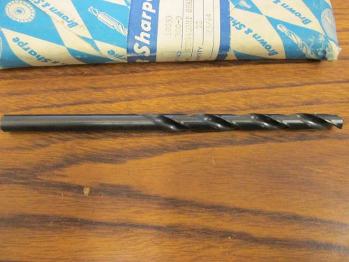 Brown&amp;sharpe  23/64&#034; taper length, straight shank hss drill,  usa made for sale