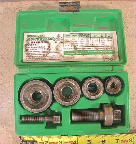 GREENLEE STANDARD 2-POINT KNOCKOUT PUNCH SET OF 4 : 1/2&#034;, 3/4&#034;, 1&#034;, 1-1/4&#034;