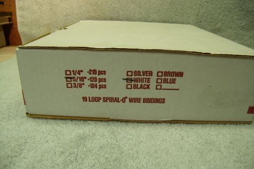 5/16 inch Spiral-O Wire Bindings Box White