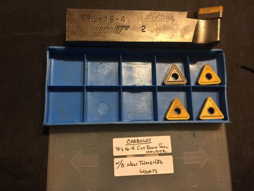 Kennametal TFL 16-4 Cut Down Tool Holder w/ 5 TNMG 436 Carbide Inserts