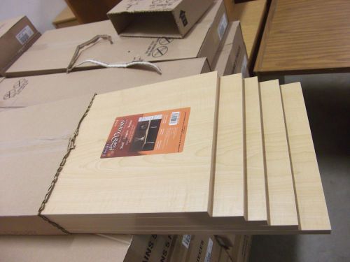 Boxes of 5 Laminate Maple Flat Edge Shelves, 35.66in x 11.5in x 0.63in