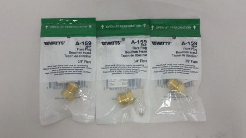 WATTS  A-159  3/8&#034; FLARE PLUG  LOT OF  3