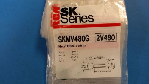 SKMV480G RCA (NTE2V480) METAL OXIDE VARISTOR 480VAC/640VDC 4500A 750V Radial