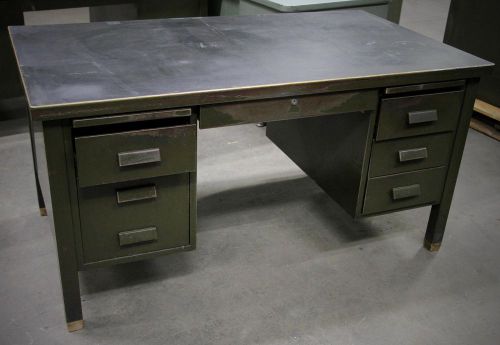 General Fireproofing Vintage 5 Drawer Tanker / Steampunk Style Desk