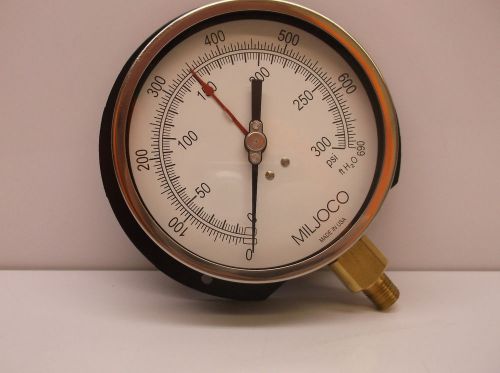 MILJOCO Pressure Gauge Zero to 300psi Zero to 690 MADE IN USA FREE SHIP (A43)