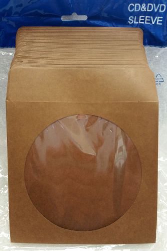 PAPER SLEEVE W/WINDOW (80g)  By Qmediastore 100 Pcs Saddle Brown