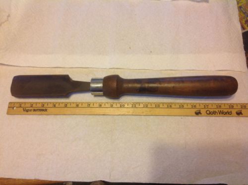 Vintage W. Butcher Cast Steel Large Carving Gouge with handle Chisels Tools