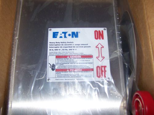 Eaton Cutler Hammer DH361UWK, disconnect, 30a 600v nema 4x NIB.Free S&amp;H