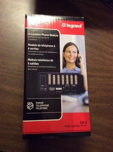 NEW LEGRAND  6-LOCATION PHONE MODULE  # 1267062-01-V1