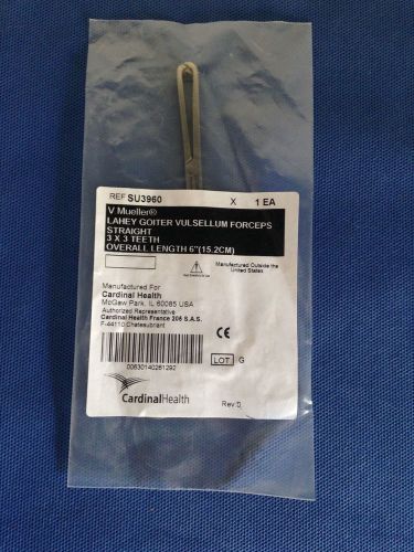 V. Mueller SU3960 (Lahey Goiter Vulsellum Forceps 3x3 Teeth Straight 6&#034;)