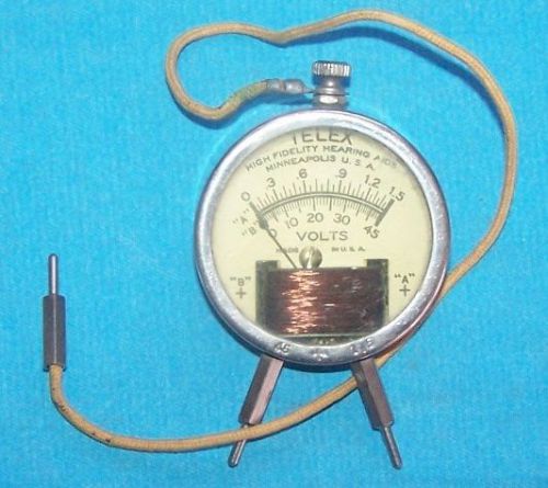 Antique Vintage VOLT METER TELEX HIGH FIDELITY HEARING AIDS