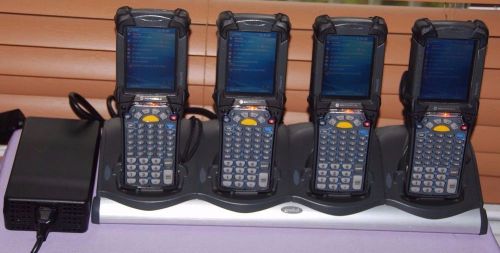 Lot of 4 motorola symbol mc9090-g wireless laser barcode scanner -complete units for sale
