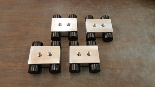 10 TON MACHINERY SKATE SET OF 4- 3-3/8&#034; X 3&#034; X 1-1/4&#034; TALL